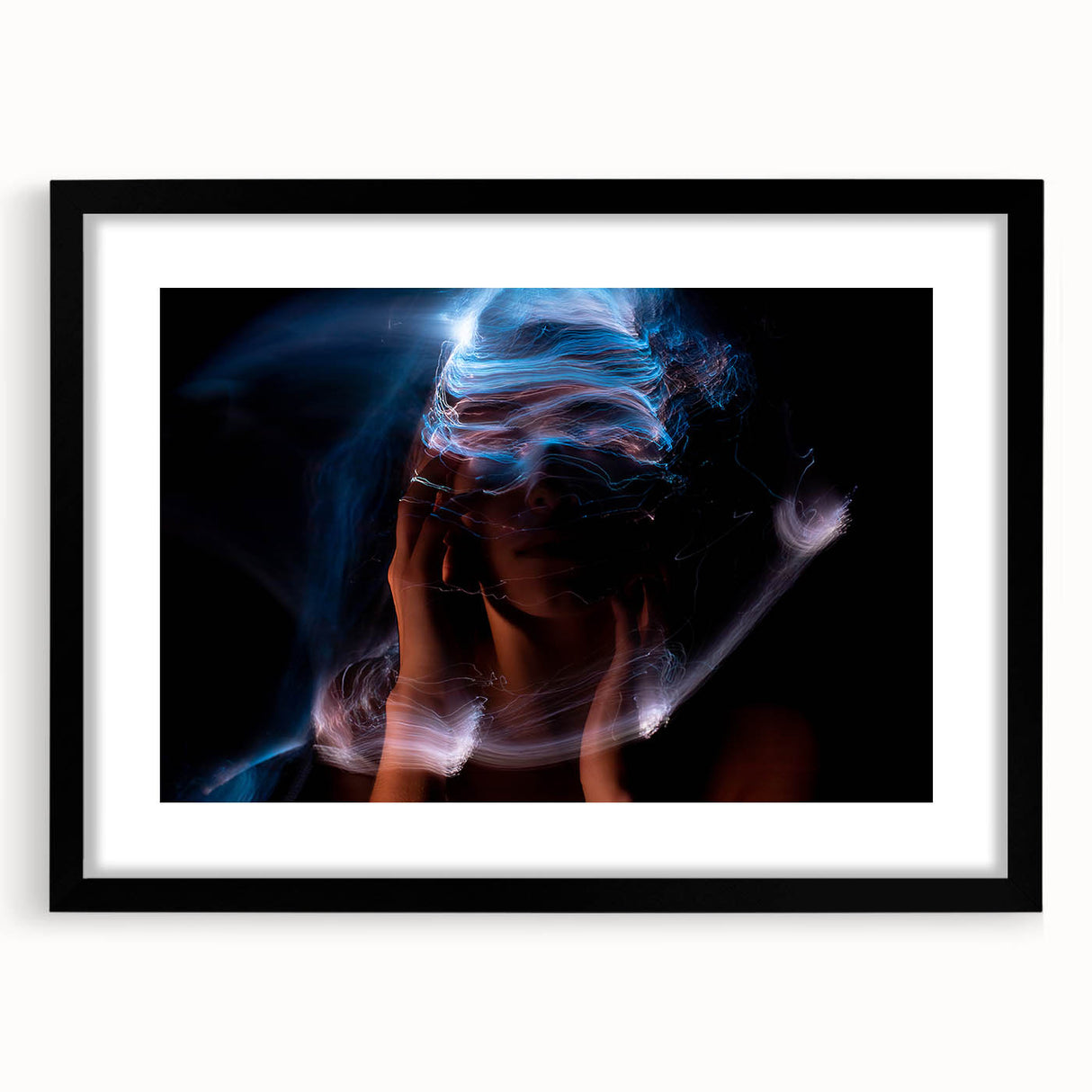 Electric Stillness – Emotive Photography with Dynamic Abstract Art