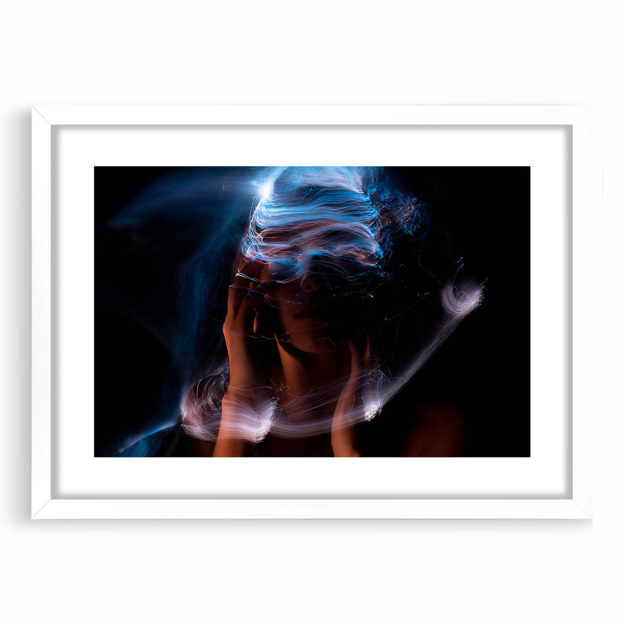 Electric Stillness – Emotive Photography with Dynamic Abstract Art