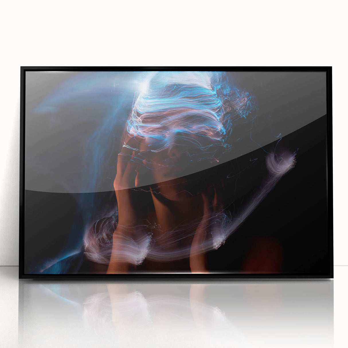 Electric Stillness – Emotive Photography with Dynamic Abstract Art