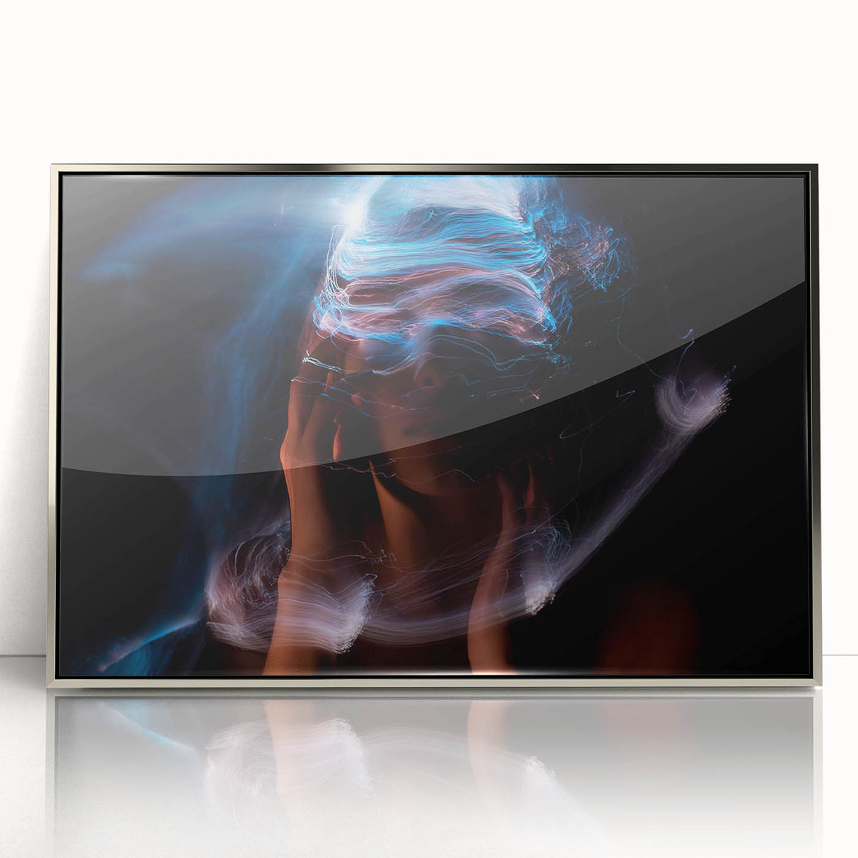 Electric Stillness – Emotive Photography with Dynamic Abstract Art