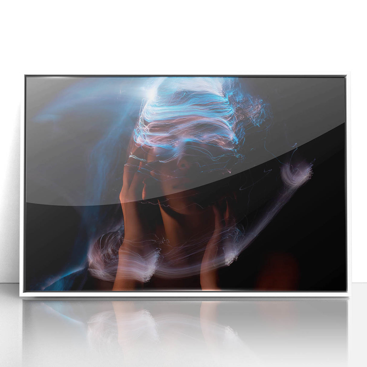 Electric Stillness – Emotive Photography with Dynamic Abstract Art