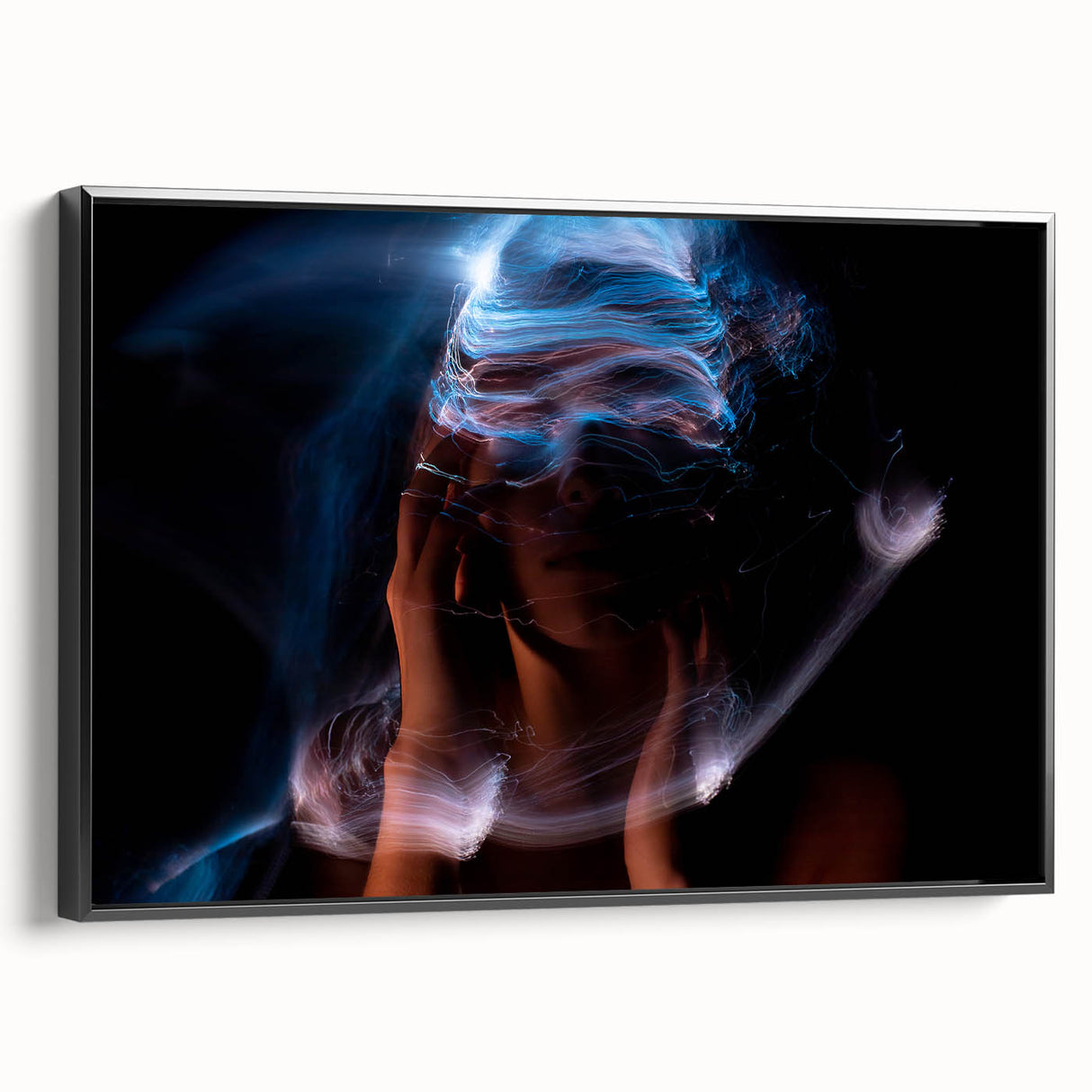 Electric Stillness – Emotive Photography with Dynamic Abstract Art