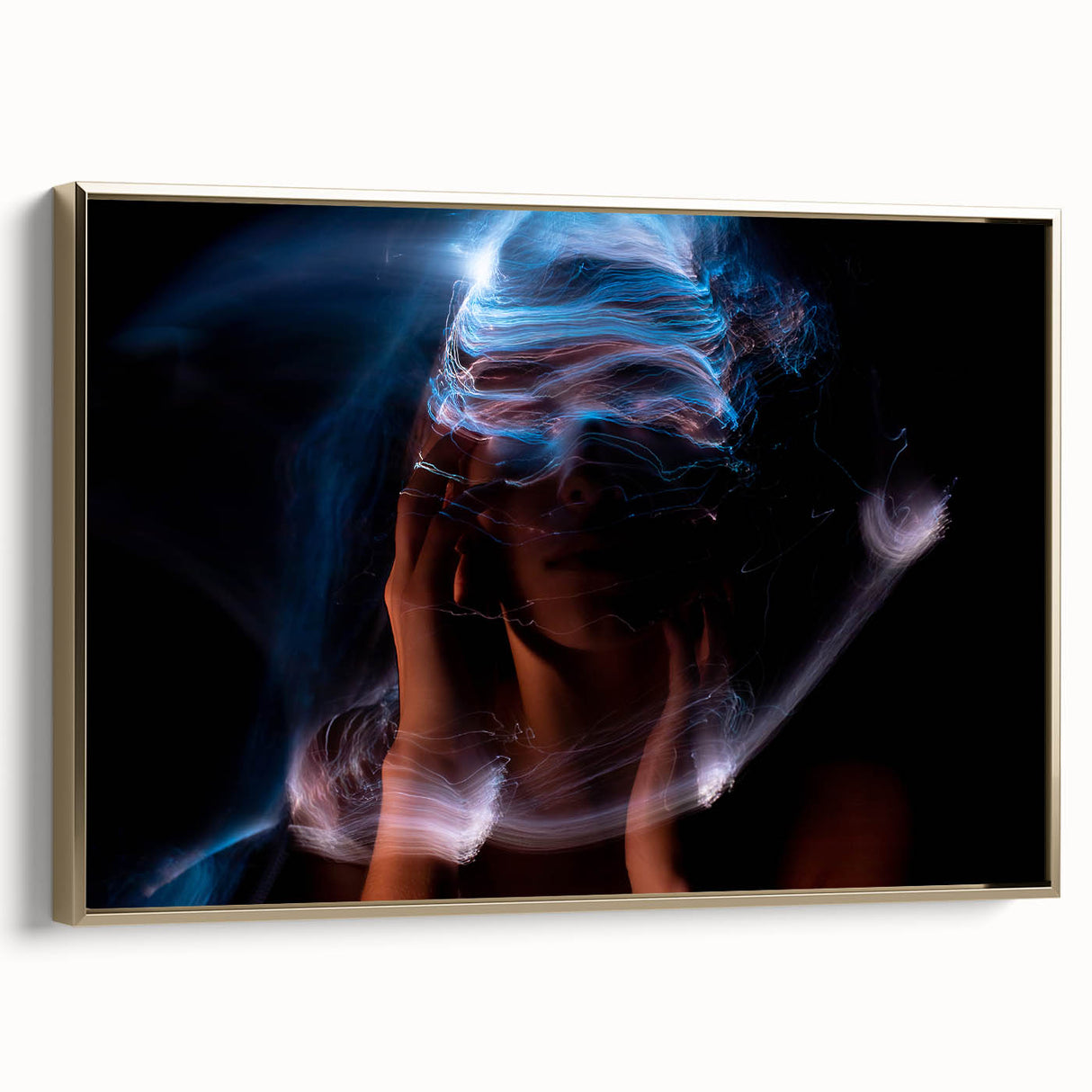 Electric Stillness – Emotive Photography with Dynamic Abstract Art