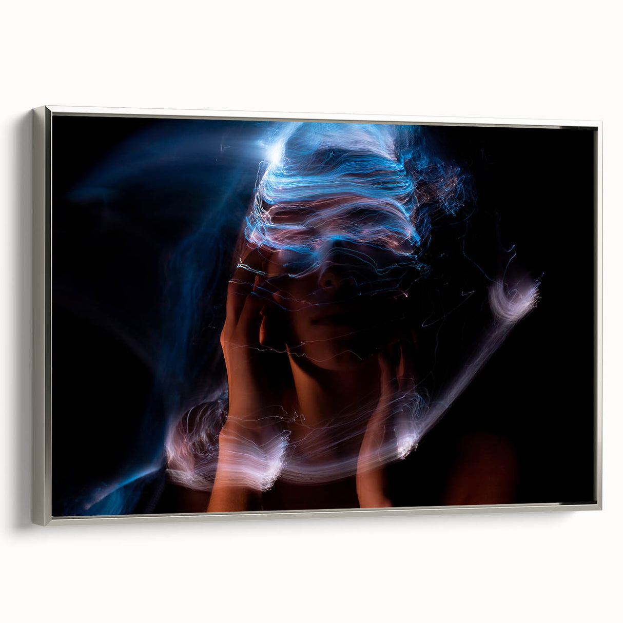 Electric Stillness – Emotive Photography with Dynamic Abstract Art