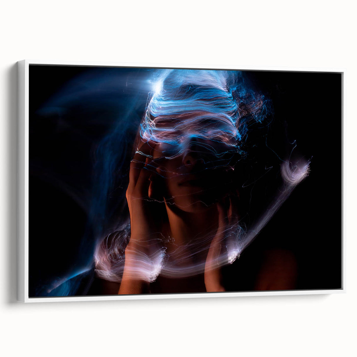 Electric Stillness – Emotive Photography with Dynamic Abstract Art