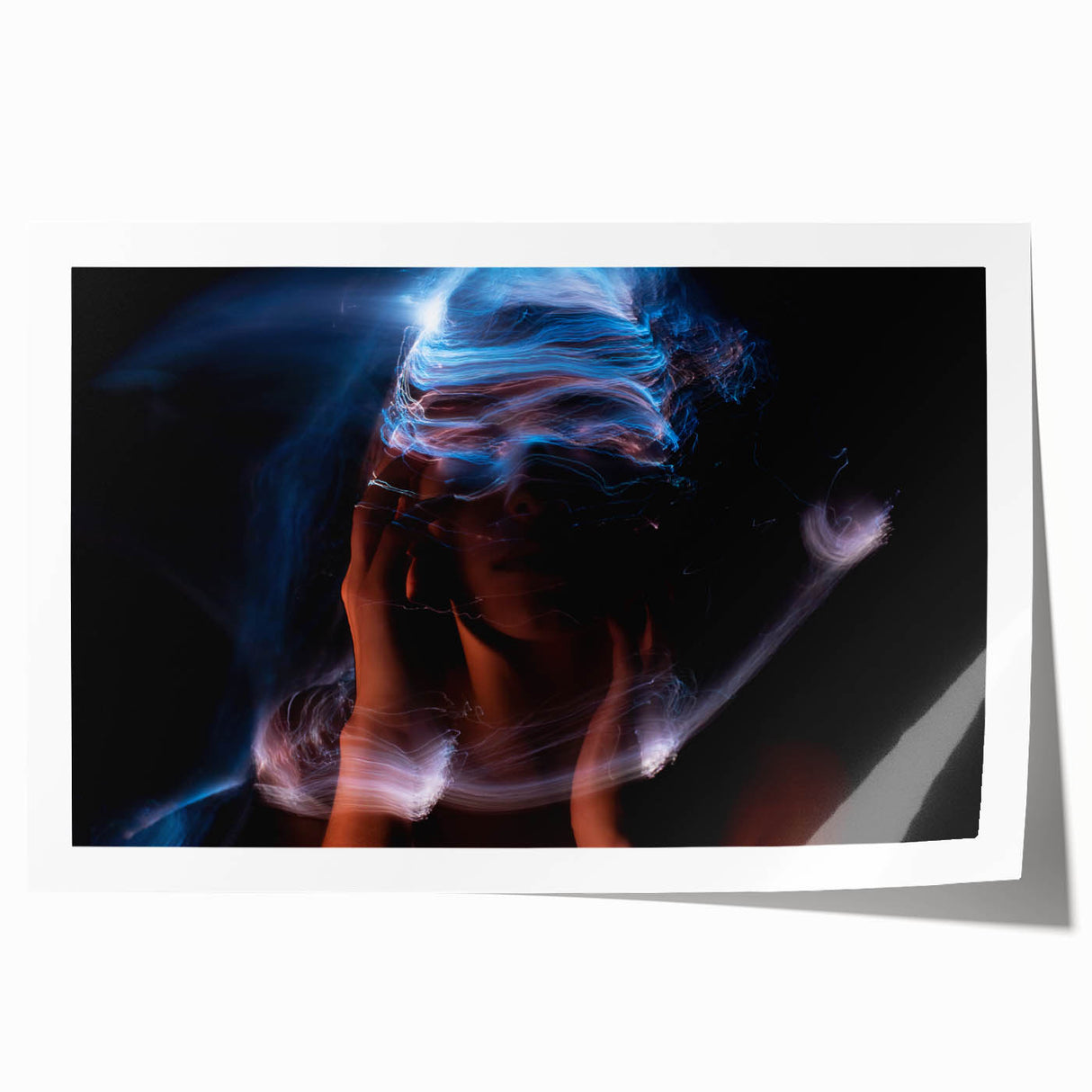 Electric Stillness – Emotive Photography with Dynamic Abstract Art