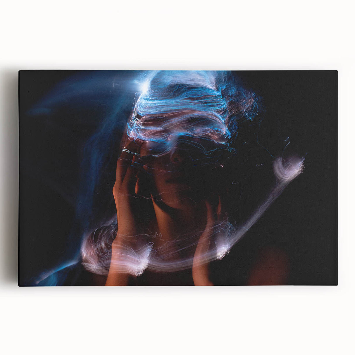 Electric Stillness – Emotive Photography with Dynamic Abstract Art