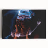 Electric Stillness – Emotive Photography with Dynamic Abstract Art