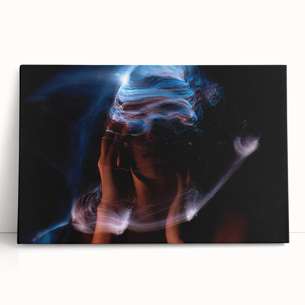 Electric Stillness – Emotive Photography with Dynamic Abstract Art