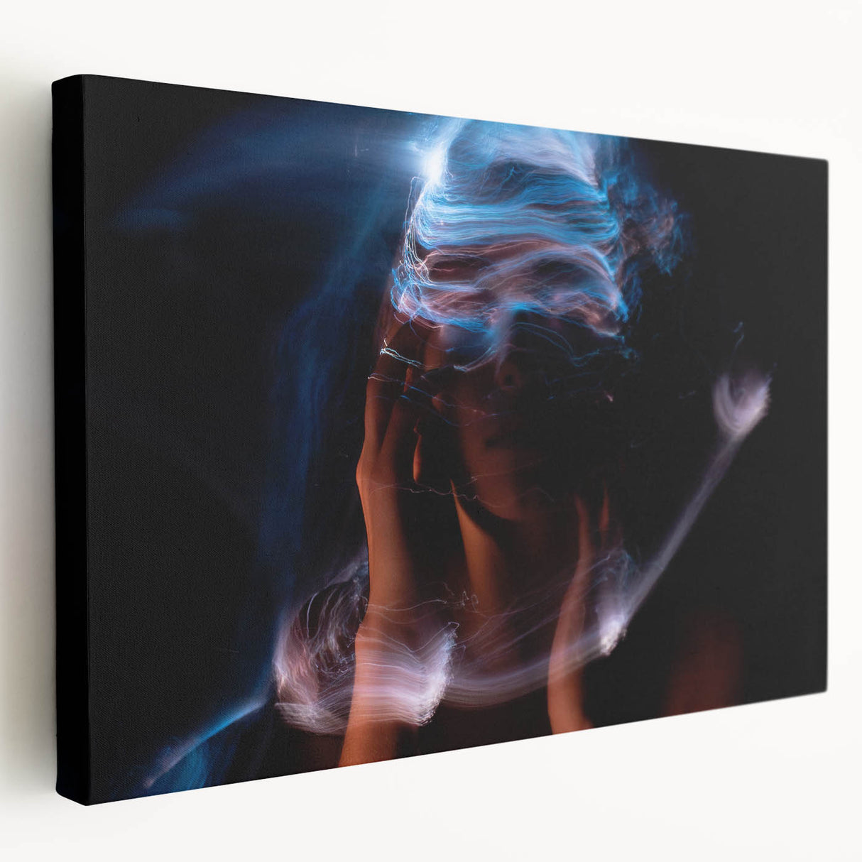 Electric Stillness – Emotive Photography with Dynamic Abstract Art