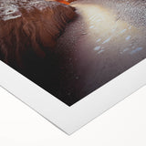 Vibrant rolled canvas artwork depicting a stunning landscape scene with caves, featuring rich colors and intricate details, ideal for home décor or art enthusiasts.