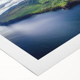 Stunning rolled canvas artwork showcasing a vibrant landscape with dramatic cliffs and a rich blue sky, ideal for home decor and nature enthusiasts.