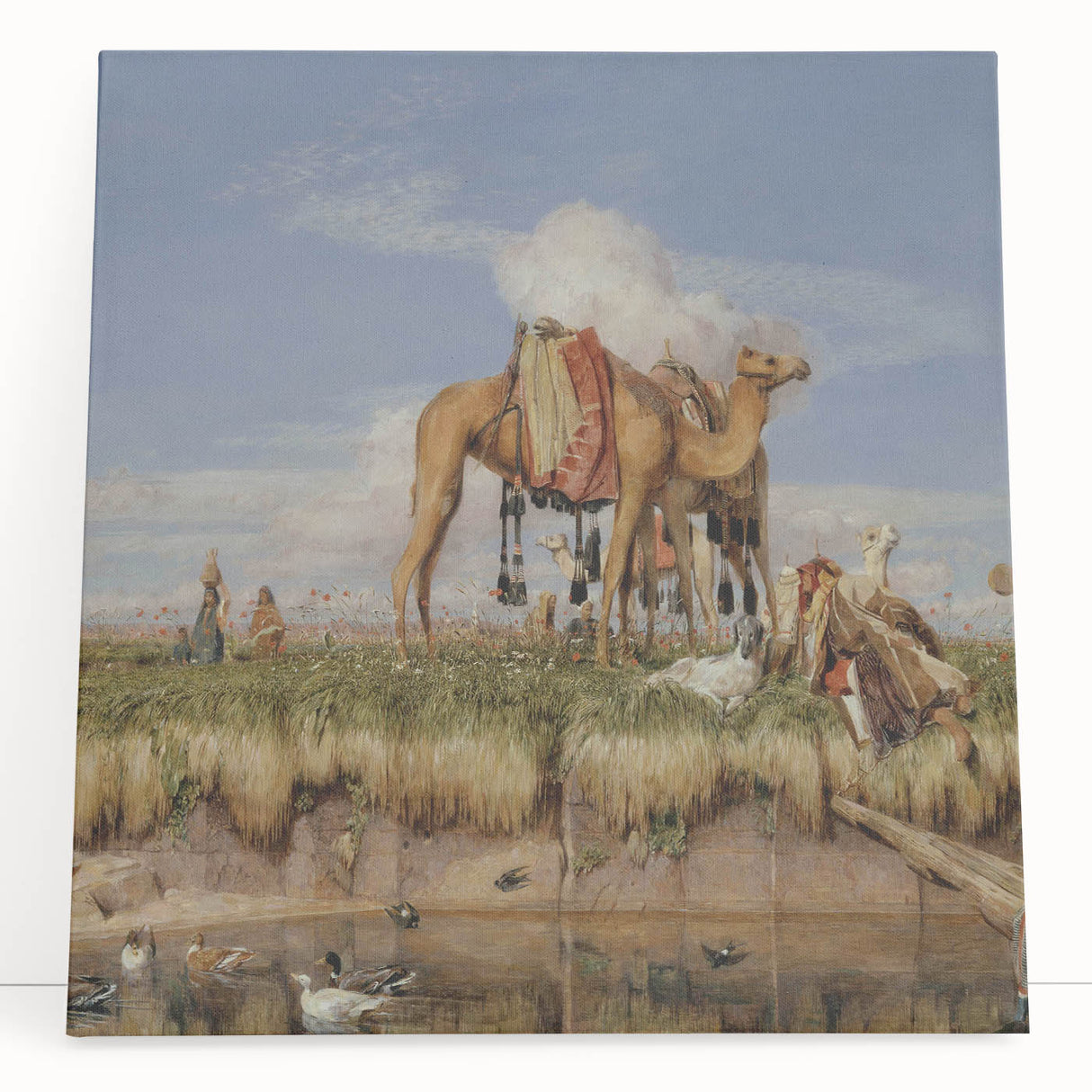 On the Banks of the Nile - Romanticism Historical Art Canvas Print