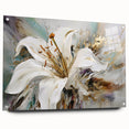 Elegant White Lily – Modern Floral Wall Art for Living Room