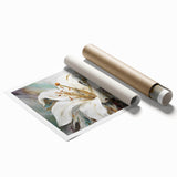 Elegant White Lily – Modern Floral Wall Art for Living Room