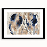 Elegant Office Wall Art - Navy Blue & Gold Corporate Decor