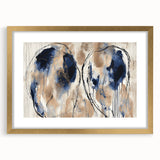 Elegant Office Wall Art - Navy Blue & Gold Corporate Decor
