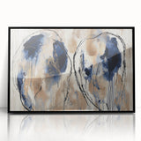 Elegant Office Wall Art - Navy Blue & Gold Corporate Decor