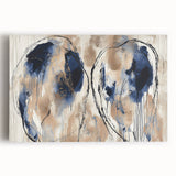 Elegant Office Wall Art - Navy Blue & Gold Corporate Decor