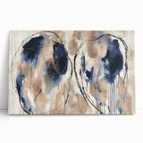 Elegant Office Wall Art - Navy Blue & Gold Corporate Decor