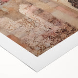 Abstract architectural wall art on rolled canvas showcasing geometric shapes and vibrant colors, ideal for modern home decor. Packaged securely in a cardboard tube for safe shipping.