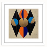 Geometric Wall Art Prints - Bold Abstract Design with Gold Highlights