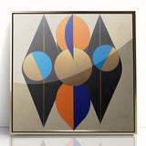 Geometric Wall Art Prints - Bold Abstract Design with Gold Highlights