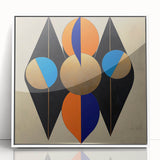 Geometric Wall Art Prints - Bold Abstract Design with Gold Highlights