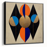 Geometric Wall Art Prints - Bold Abstract Design with Gold Highlights