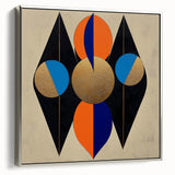 Geometric Wall Art Prints - Bold Abstract Design with Gold Highlights