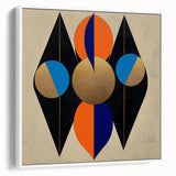 Geometric Wall Art Prints - Bold Abstract Design with Gold Highlights