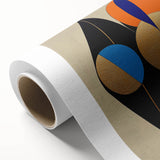 Geometric Wall Art Prints - Bold Abstract Design with Gold Highlights