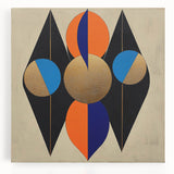 Geometric Wall Art Prints - Bold Abstract Design with Gold Highlights