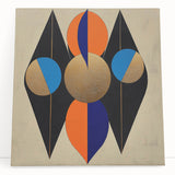 Geometric Wall Art Prints - Bold Abstract Design with Gold Highlights