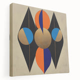 Geometric Wall Art Prints - Bold Abstract Design with Gold Highlights