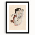Elegant Art Deco Wall Art - Minimalist Nude Watercolor Illustration