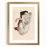 Elegant Art Deco Wall Art - Minimalist Nude Watercolor Illustration