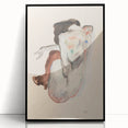 Elegant Art Deco Wall Art - Minimalist Nude Watercolor Illustration