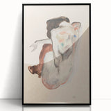Elegant Art Deco Wall Art - Minimalist Nude Watercolor Illustration