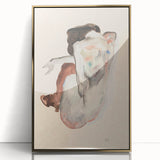 Elegant Art Deco Wall Art - Minimalist Nude Watercolor Illustration