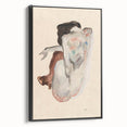 Elegant Art Deco Wall Art - Minimalist Nude Watercolor Illustration