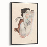 Elegant Art Deco Wall Art - Minimalist Nude Watercolor Illustration