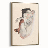 Elegant Art Deco Wall Art - Minimalist Nude Watercolor Illustration