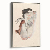 Elegant Art Deco Wall Art - Minimalist Nude Watercolor Illustration