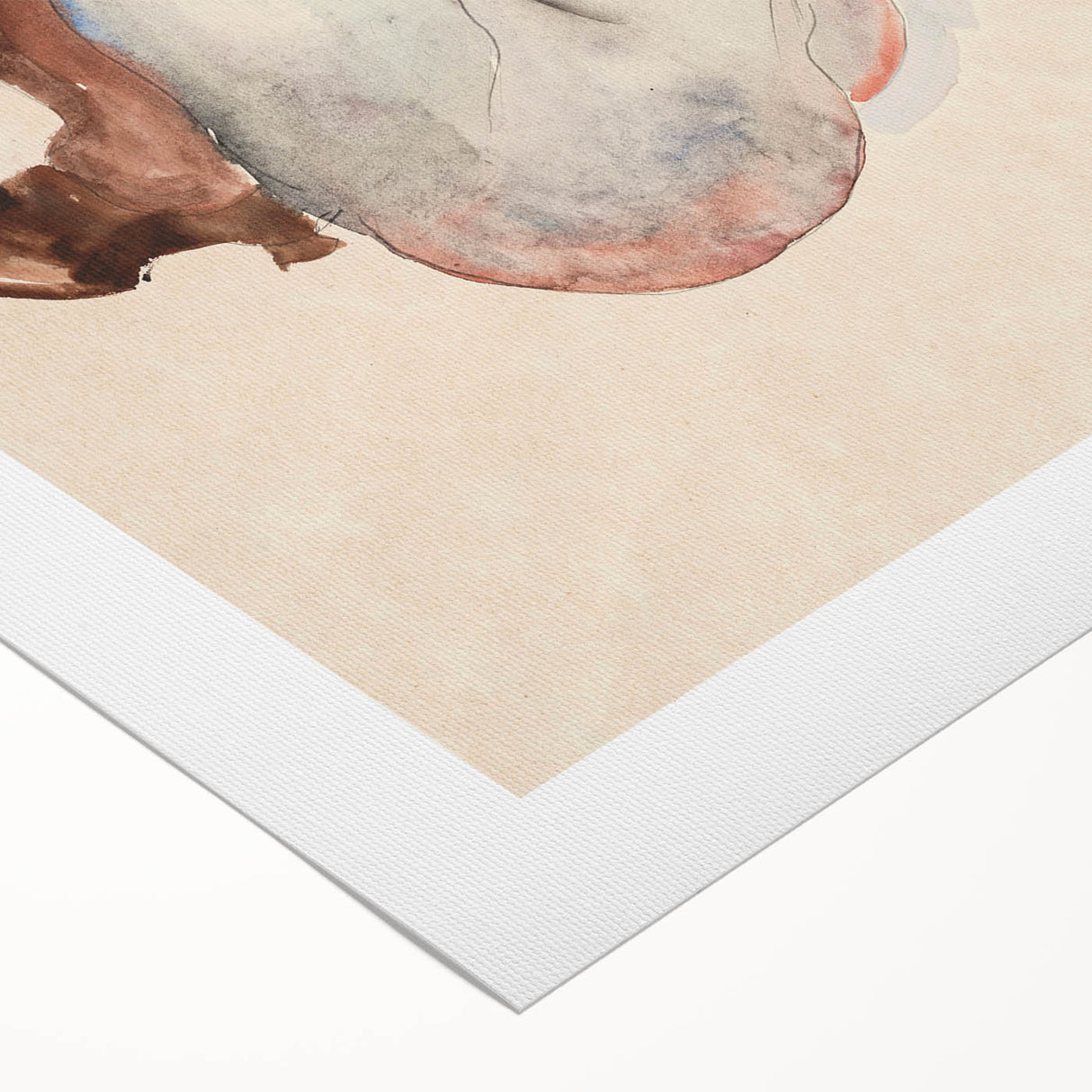 Elegant Art Deco Wall Art - Minimalist Nude Watercolor Illustration
