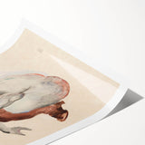 Elegant Art Deco Wall Art - Minimalist Nude Watercolor Illustration