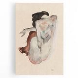 Elegant Art Deco Wall Art - Minimalist Nude Watercolor Illustration