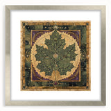 Framed wall art print showcasing a vibrant floral and botanical design with silver matting, perfect for home decor and enhancing interior aesthetics.