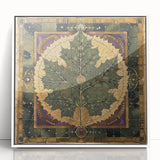 Framed wall art featuring vibrant floral and botanical leaf designs, set against a white background with a sleek acrylic finish, perfect for modern decor.