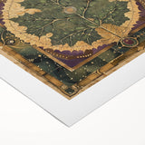 Rolled canvas showcasing vibrant floral and botanical wall art design, featuring intricate details and rich colors, perfect for home decor. Packaged securely in a durable cardboard tube for safe delivery.